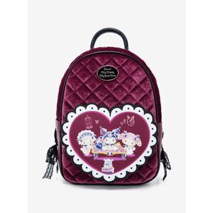 Her Universe Kuromi My Melody & My Sweet Piano Velvet Mini Backpack